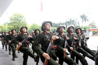 Ấn tượng màn trình diễn võ thuật của chiến sĩ nghĩa vụ Công an Hà Nội