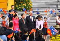 Những hình ảnh Chủ tịch nước Võ Văn Thưởng đón Toàn quyền Australia David Hurley