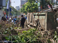 Hà Nội: Lực lượng Bảo vệ an ninh trật tự ở cơ sở sát cánh cùng nhân dân vượt qua khó khăn trong bão lũ