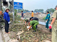 Hà Nội: Lực lượng Bảo vệ an ninh trật tự ở cơ sở sát cánh cùng nhân dân vượt qua khó khăn trong bão lũ