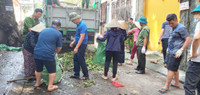 Phường Phúc Xá huy động nhiều lực lượng cùng nhân dân tổng vệ sinh đường phố