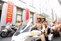 Những hình ảnh Công an Hà Nội ra quân tấn công trấn áp tội phạm dịp Tết Nguyên đán Ất Tỵ 2025