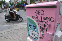 Thông điệp phòng chống Covid-19 qua những... bốt điện