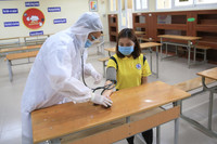 Diễn tập phòng chống dịch Covid-19, sẵn sàng cho kỳ thi tốt nghiệp THPT 