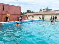 Xem màn phô diễn kỹ năng PCCC&CNCH của các chiến sĩ nghĩa vụ