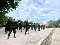 Xem màn phô diễn kỹ năng PCCC&CNCH của các chiến sĩ nghĩa vụ