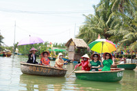 Trải nghiệm rừng dừa trên thuyền thúng ở Hội An 
