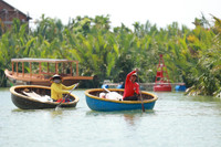 Trải nghiệm rừng dừa trên thuyền thúng ở Hội An 