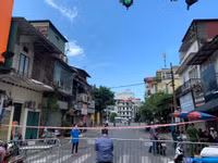 [Ảnh] Cận cảnh 17 chốt 'nội bất xuất, ngoại bất nhập' phong tỏa 2 phường Văn Chương, Văn Miếu