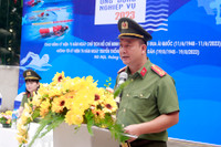 Sôi nổi Giải bơi ứng dụng nghiệp vụ năm 2023 của Công an Hà Nội