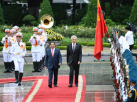 Chùm ảnh lễ đón Thủ tướng Singapore Lý Hiển Long tại Hà Nội 