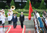 Chùm ảnh lễ đón Thủ tướng Singapore Lý Hiển Long tại Hà Nội 