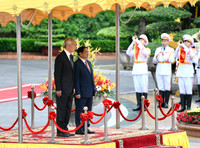 Chùm ảnh lễ đón Thủ tướng Singapore Lý Hiển Long tại Hà Nội 