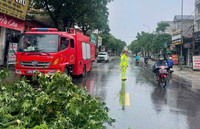 Công an huyện Ba Vì tập trung khắc phục hậu quả cơn bão số 3