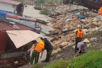 Công an huyện Ba Vì tập trung khắc phục hậu quả cơn bão số 3