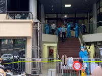 [Ảnh] Phong tỏa tạm thời ngân hàng Vietinbank 25 Lý Thường Kiệt