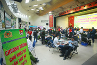 Những nữ Công an Hà Nội xinh đẹp, hiến máu hưởng ứng Chương trình 'Chủ nhật đỏ'