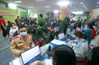 Những nữ Công an Hà Nội xinh đẹp, hiến máu hưởng ứng Chương trình 'Chủ nhật đỏ'