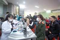 Những nữ Công an Hà Nội xinh đẹp, hiến máu hưởng ứng Chương trình 'Chủ nhật đỏ'