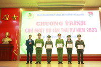 Những nữ Công an Hà Nội xinh đẹp, hiến máu hưởng ứng Chương trình 'Chủ nhật đỏ'