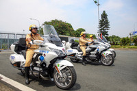 Cận cảnh siêu mô tô Honda Goldwing 1800 phân khối của Cảnh sát giao thông 