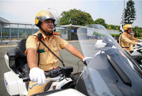 Cận cảnh siêu mô tô Honda Goldwing 1800 phân khối của Cảnh sát giao thông 