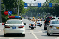 Cận cảnh siêu mô tô Honda Goldwing 1800 phân khối của Cảnh sát giao thông 