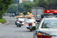 Cận cảnh siêu mô tô Honda Goldwing 1800 phân khối của Cảnh sát giao thông 