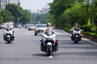 Cận cảnh siêu mô tô Honda Goldwing 1800 phân khối của Cảnh sát giao thông 