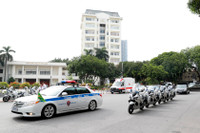 Cận cảnh siêu mô tô Honda Goldwing 1800 phân khối của Cảnh sát giao thông 