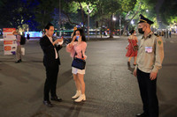 Tăng cường công tác phòng chống dịch Covid-19 ở phố đi bộ Hồ Gươm