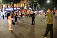 Tăng cường công tác phòng chống dịch Covid-19 ở phố đi bộ Hồ Gươm