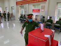 [ẢNH] Cán bộ chiến sỹ Công an Thủ đô nô nức tham gia bầu cử