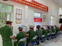 [ẢNH] Cán bộ chiến sỹ Công an Thủ đô nô nức tham gia bầu cử