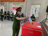 [ẢNH] Cán bộ chiến sỹ Công an Thủ đô nô nức tham gia bầu cử