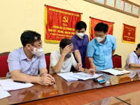[Ảnh] Phong tỏa, lấy mẫu xét nghiệm cho người dân tại các xã ở huyện Thạch Thất
