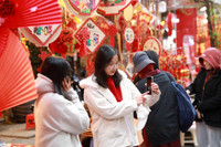 Rực rỡ sắc màu không gian chợ hoa Hàng Lược