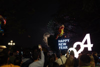 Ngắm những màn pháo hoa lung linh sắc màu trong đêm giao thừa ở Hà Nội