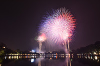 Ngắm những màn pháo hoa lung linh sắc màu trong đêm giao thừa ở Hà Nội