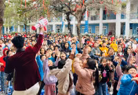 Học sinh Hà Nội sôi nổi tham gia ngày hội chào xuân 
