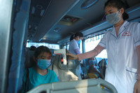 Chốt kiểm soát dịch Covid-19 tại cửa ngõ Hà Nội