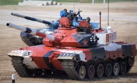 [ẢNH] Dù cố hết sức song xe tăng quốc bảo Trung Quốc vẫn thua Nga tại Tank Biathlon