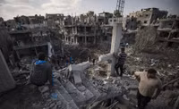 [ẢNH] Cách Israel đuổi thường dân ra ngoài trước khi đánh sập các tòa nhà tại dải Gaza