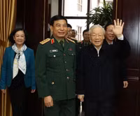 Hình ảnh Tổng Bí thư Nguyễn Phú Trọng chủ trì Hội nghị Quân ủy Trung ương