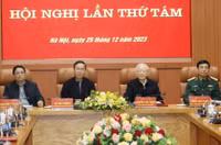 Hình ảnh Tổng Bí thư Nguyễn Phú Trọng chủ trì Hội nghị Quân ủy Trung ương