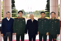 Hình ảnh Tổng Bí thư Nguyễn Phú Trọng chủ trì Hội nghị Quân ủy Trung ương