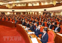 Hình ảnh Tổng Bí thư Nguyễn Phú Trọng chủ trì khai mạc hội nghị Trung ương 8