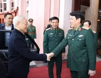 Hình ảnh Tổng Bí thư Nguyễn Phú Trọng chủ trì Hội nghị Quân ủy Trung ương
