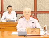 Hình ảnh Tổng Bí thư Nguyễn Phú Trọng chủ trì cuộc họp Bộ Chính trị, Ban Bí thư