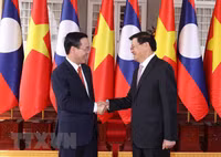 Hình ảnh Chủ tịch nước Võ Văn Thưởng thăm Cộng hòa Dân chủ Nhân dân Lào